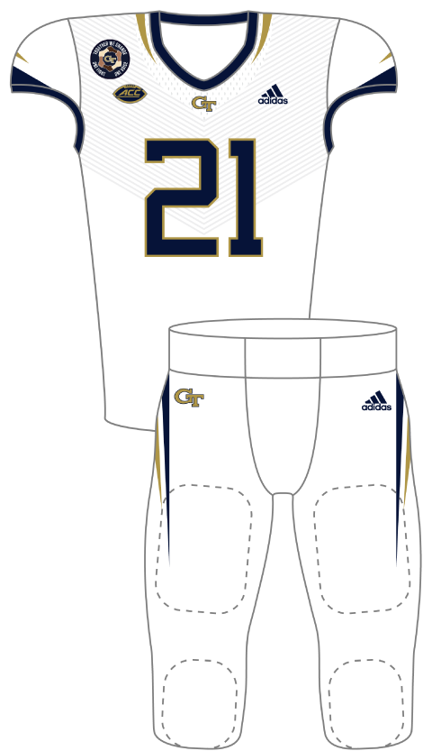 Georgia Tech 2021 White Blue Uniform