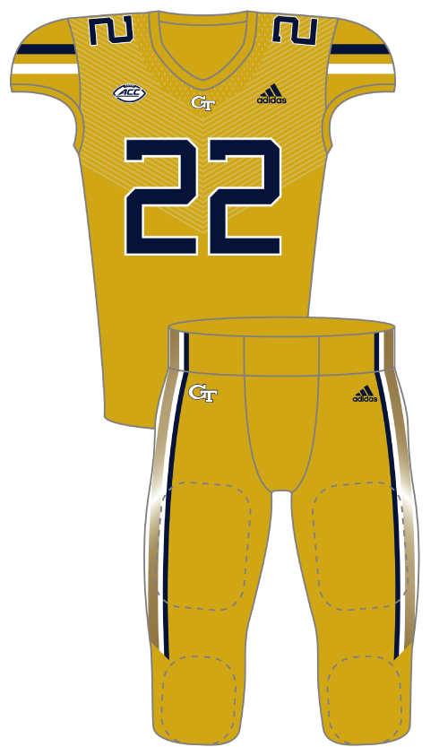 Georgia Tech 2022 Gold Uniform