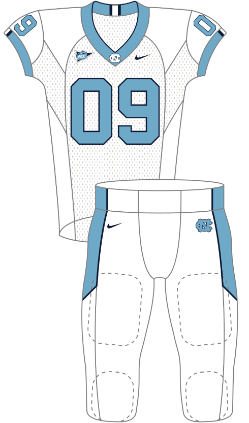 North Carolina 2009 White Uniform