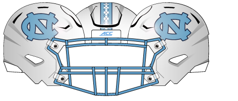 North Carolina 2016 White Blue Helmet