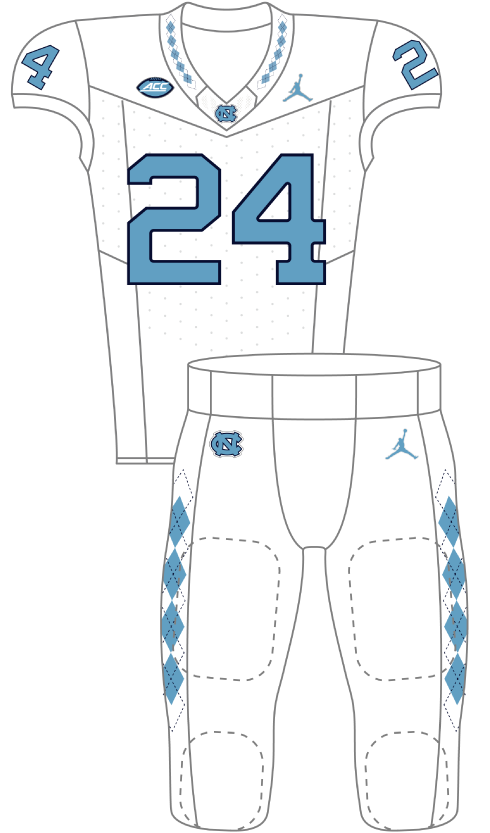 North Carolina 2024 White Uniform