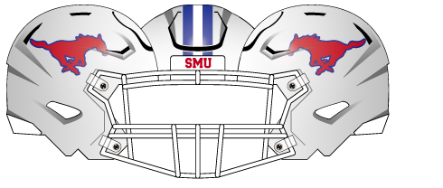 2023 White Helmet White Mask Red Horse Blue Stripe