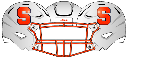 Syracuse 2017 Helmet White Orange