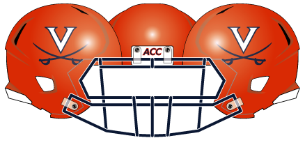Virginia 2012 Orange Blue Helmet