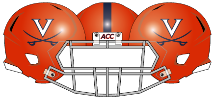 Virginia 2012 Orange Grey Helmet