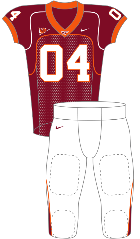 Virginia 2004 Maroon Uniform