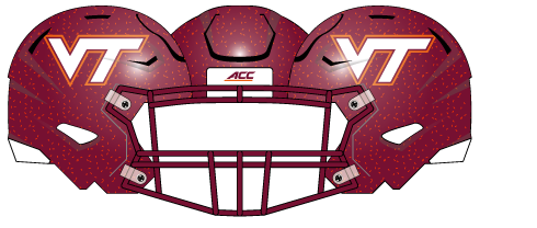 Virginia Tech 2015 Maroon Helmet