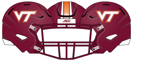Virginia Tech 2018 Matte Maroon Helmet