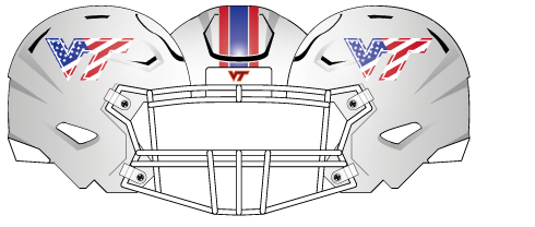Virginia Tech 2023 White Flag Helmet
